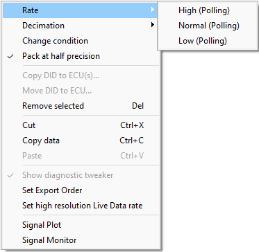 Right Click Menu